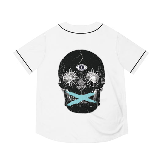BLUE I.V SKULL WHITE Baseball Jersey