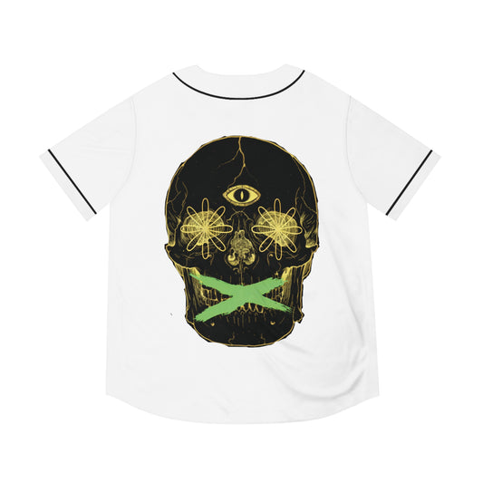 GREEN I.V SKULL Baseball Jersey